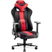 Diablo X-Player Fabric gaming chair Gaming chair Office chair Office chair Fabric 3D armrests Ergonomic design Neck/lumbar cushion, Colour : Rouge anthracite, Taille : King