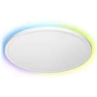 Adviti Plafonnier Vito AD-PL-6515WLZM/CCT, LED, 36 W, 3 500 lm, 3 000 K, 4 000 K, 6 500 K + RGB, compatible Tuya, IP20, IK05, plastique, blanc