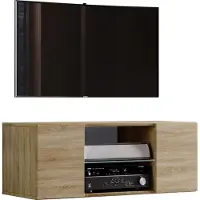 VCM Meubles Meuble Télévision | Planche murale | Suspension bas | Dimensions H. 40 x W. 115 x D. 36 cm | Armoire murale - Jusa