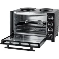 Unold 68885 All in One - Four électrique avec plaques de cuisson - 30 litres - 1500 W - Noir