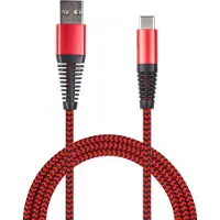 2GO 795947 USB Ladekabel - rot - 100cm für USB Type-C 3.1
