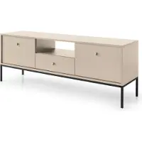 Selsey Armoire TV Monne - Meuble TV style vintage, beige, largeur 153 cm