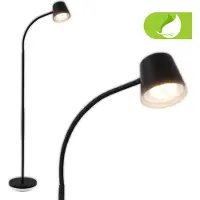 Briloner - Lampadaire LED sans fil avec touche, intensité variable, batterie interchangeables, lampadaire à batterie, lampe de lecture, lampe de salon, lampadaire, 126,5 cm