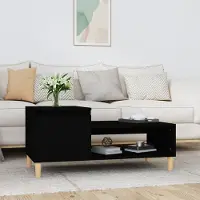 Prolenta Maison Exclusive - Table basse noire 100x50x45 cm Matériau dérivé du bois