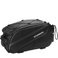 Cofi1453® Wya36Y7S Sacoche pour vélo avec longue courroie et poches latérales extensibles - Noir