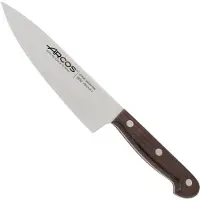 Arcos Couteau de chef Bois de rose 263200 Acier inoxydable Nitrum et bois de rose Mango avec lame de 15,5 cm et protège-lame