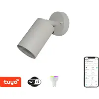 Immax NEO PARED Smart gris spot plafonnier mural extérieur GU10 RGB, CCT, WiFi