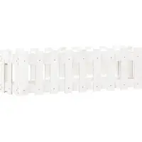vidaXL Lit surélevé design clôture à lattes blanc 100x30x30 cm pin massif