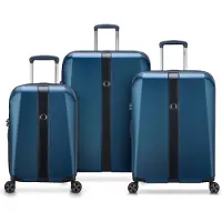 Delsey PARIS trolley Promenade Hard 2.0 Expandable 4 Double Rolls Trolley L / M / S L Blue bleu marine 77cm