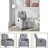 The Living Store fauteuil de relaxation en tissu gris clair