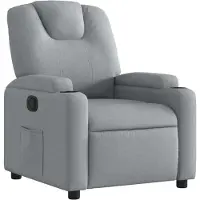 Syfax Fauteuil inclinable Gris clair Tissu