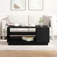 Prolenta Maison Exclusive - Table basse aspect chêne noir 102 x 55 x 43 cm Matériau dérivé du bois