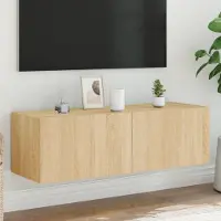 Prolenta Maison Exclusive - Meuble TV avec éclairage LED Chêne Sonoma 100x35x31 cm