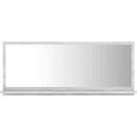 Syfax Miroir de salle de bain Gris béton 90x10,5x37 cm Aggloméré