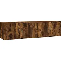 Sonstiges Meubles TV muraux 2 pcs chêne fumé 80x34,5x40 cm