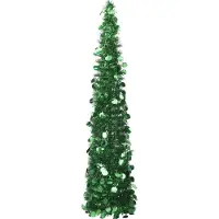 The Living Store Sapin de Noël Pop-Up artificiel Vert 150 cm PET