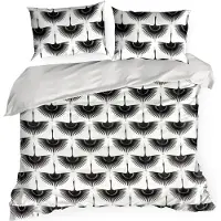 Eurofirany Taie d'oreiller 160 x 200 cm noir blanc 100% coton