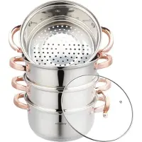 Klausberg Ensemble de cuisson à la vapeur 5 pièces 20 cm Rose Doré