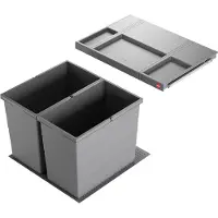 Hailo Allegro système poubelle cuisine tiroir encastrable 60 cm 2x28 L