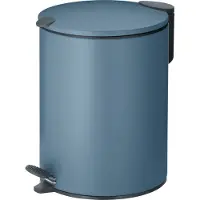 kela Panier cosmétique bleu métallisé fumé Fermeture silencieuse, hauteur 23cm, diamètre 17cm, capacité 3 litres KL-23609