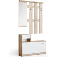 Vicco Ensemble portemanteau Vicco Billy blanc, penderie, penderie d?entrée, penderie compacte