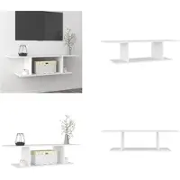 vidaXL Armoire TV murale Blanc 103x30x26,5 cm - Armoire TV - Armoire TV suspendue - Armoires TV suspendues