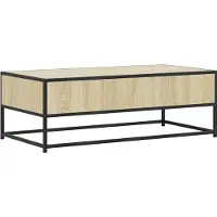 Syfax Table basse chêne sonoma 100x50x35cm bois d'ingénierie et métal