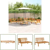 The Living Store ensemble de 6 canapés de jardin en palettes de bois massif d'acacia