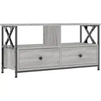 vidaXL Armoire TV Gris Sonoma 90x33x45 cm Bois composite & fer