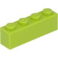 LEGO : 50 Steine 1x4, Limettengrün
