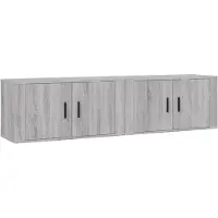Syfax Meubles TV muraux 2 pcs sonoma gris 80x34,5x40 cm