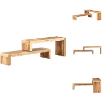 vidaXL Armoire TV 2 pièces en bois massif d'acacia - Meuble TV