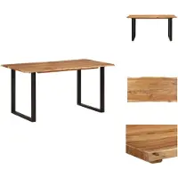 vidaXL Table de salle à manger 154x80x76 cm Acacia massif - Tables de salle à manger