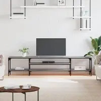 Prolenta Maison Exclusive - Meuble TV gris Sonoma 201x35x45 cm Bois et fer