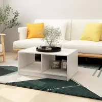 Prolenta Maison Exclusive - Table basse blanche 75x50x33,5 cm en pin massif