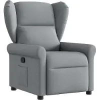 Syfax Fauteuil inclinable Gris clair Tissu
