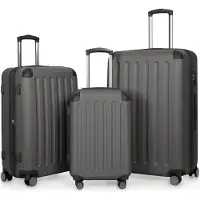 Hauptstadtkoffer - Spree - Set de valises 3 pièces Valises à coque rigide Valises de voyage avec extension Set trolley, TSA, 4 roulettes, S M & L, graphite