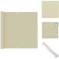 vidaXL Paravent de balcon Crème 90x500 cm Tissu Oxford - Parasols & Protection solaire