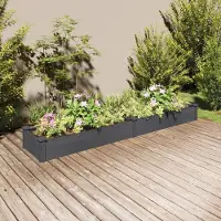 Syfax Lit surélevé de jardin doublure 240x45x25 cm bois massif sapin