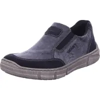 Rieker Chaussons de ville pour hommes, couleur gris, style décontracté