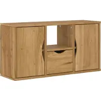 Syfax Meuble TV avec tiroir ODDA 79x24x40 cm bois massif pin