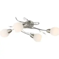 Globo Lighting Plafonnier en métal nickel mat, 4x E14