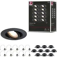 Paulmann Lampe à encastrer, set de 10, orientable