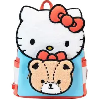 Loungefly - Plecak Hello Kitty z Misiem 26cm - Stylowy Plecak Szkolny