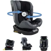 Mobiclinic , Rehausseur de Siège Auto Enfant, Pivotant à 360º, Régulation I-Size, Top Tether, Groupe 0/1/2/3, Evolutive, Max. 36 Kg, Siège Auto, Pandafix