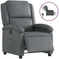 Syfax Fauteuil inclinable électrique Gris Similicuir