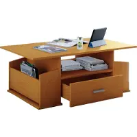 VCM Table basse en bois avec espace de rangement suffisant | Dimensions env. H. 44 x W. 110 x D. 52 cm | Table salon avec tiroir - Junata