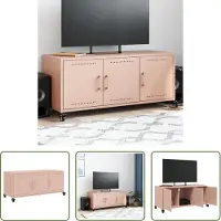 The Living Store Armoire TV Rosa 100,5x39x43,5 cm Acier laminé à froid
