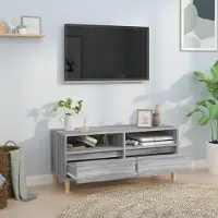 Prolenta Maison Exclusive - Meuble TV gris Sonoma 100x34,5x44,5 cm Matériau dérivé du bois