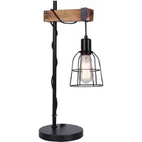 ITALUX Ponte lampe de table industrielle noire TB-4290-1